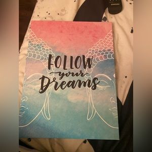 “follow your dreams” wall canvas